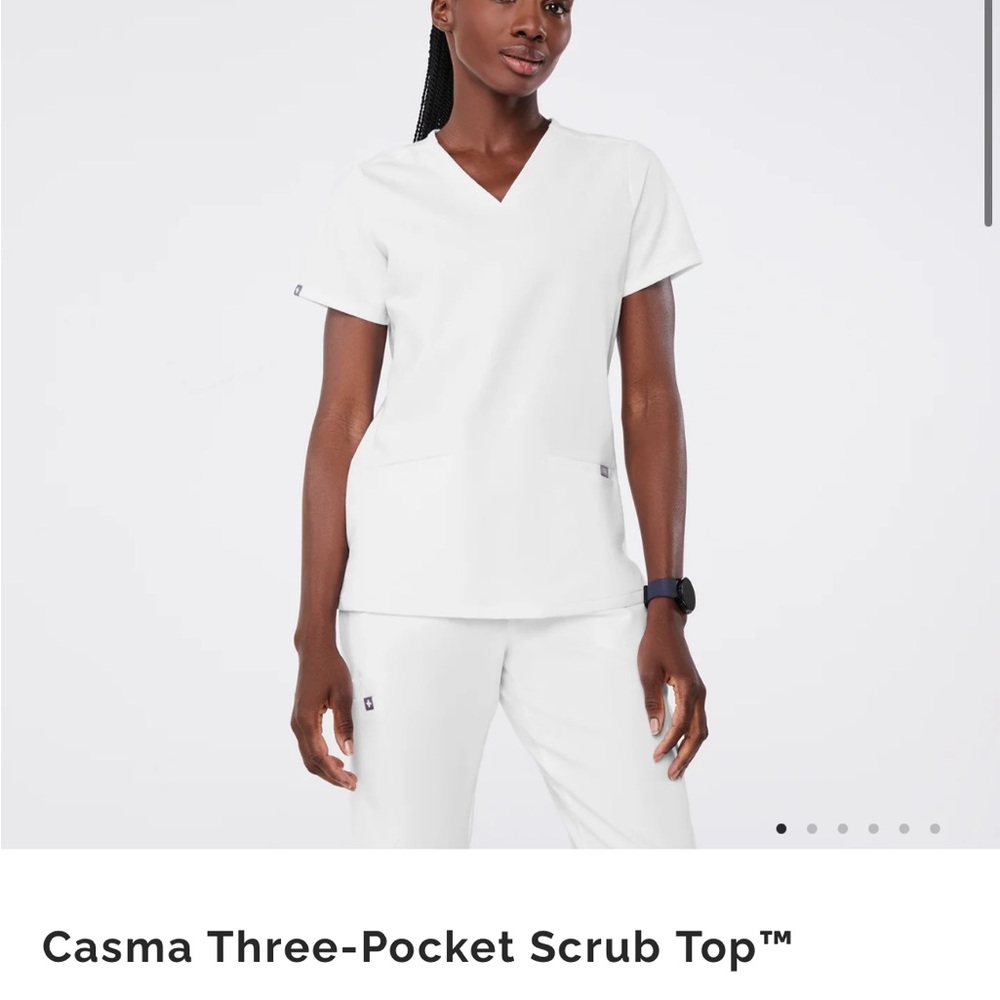 White Scrub tops Figs/Mandala